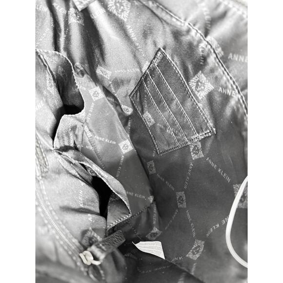 Anne Klein Lily Tote Bag Pebbled Black With Wallet NWT - Picture 6 of 7